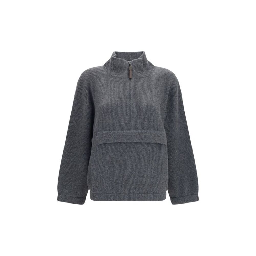 Brunello Cucinelli Women Cashmere Half-Zip Sweater